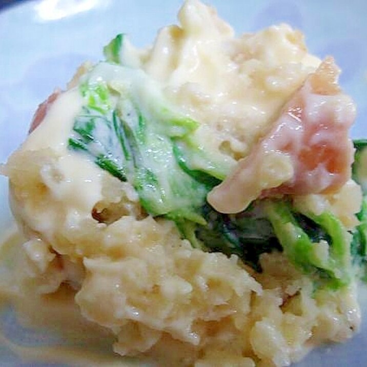 小松菜炒りポテトサラダ